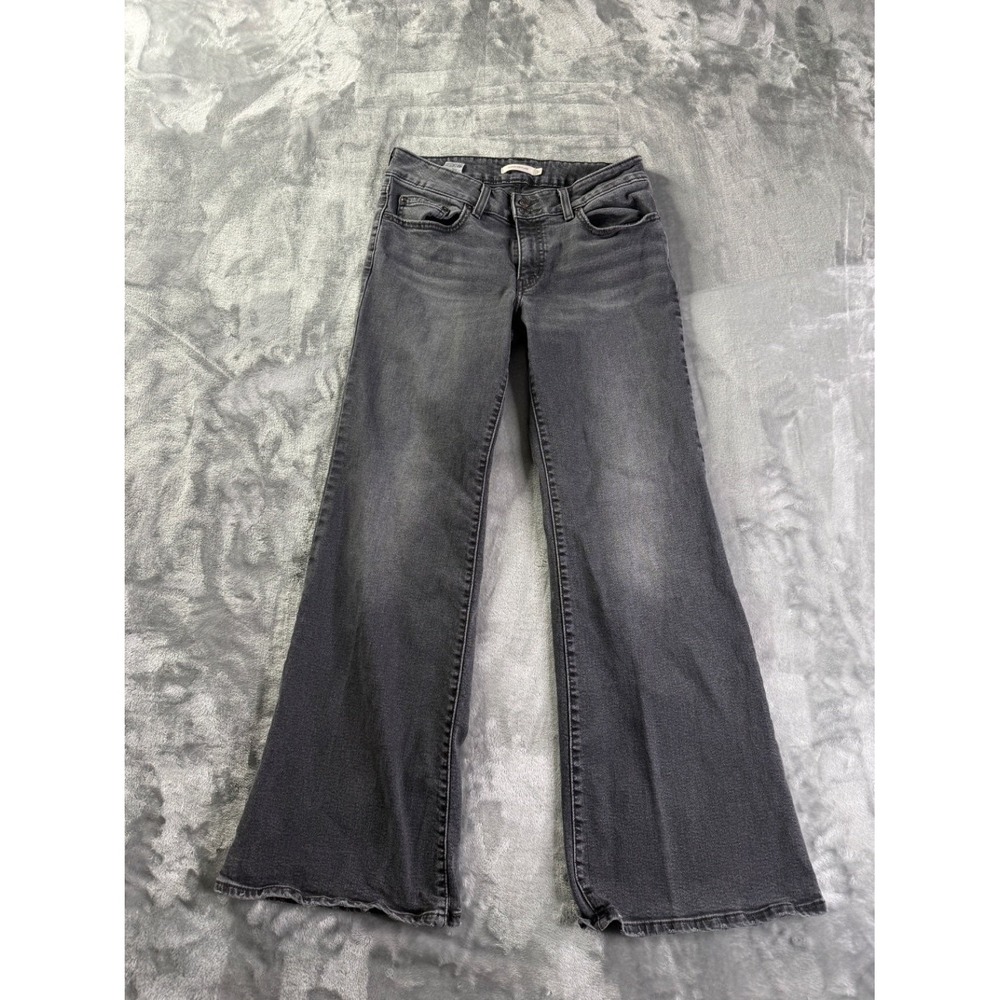 Levi's‎ Superlow Flare Jeans Women's 30 Gray Cotton Blend 5-Pocket Denim Used